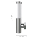 2 Stainless Steel Waterproof Wall Garen Lights - Extra Image