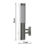 Outdoor Wall Lamps 2 pcs with Motion Detector Stainless Steel - Top-Down View