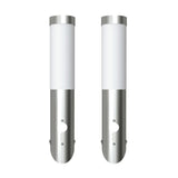 2 Motion Detector Stainless Steel Wall Lights