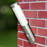 2 Motion Detector Stainless Steel Wall Lights - Front View