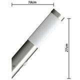 2 Motion Detector Stainless Steel Wall Lights - Top-Down View