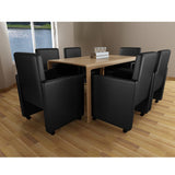 Dining Chairs 6 pcs Black Faux Leather