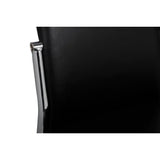 Dining Chairs 6 pcs Black Faux Leather - Rear View