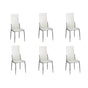 Dining Chairs 6 pcs White Faux Leather