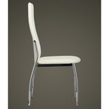Dining Chairs 6 pcs White Faux Leather - Top-Down View