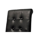 Dining Chairs 2 pcs Black Faux Leather - 45-Degree Angle