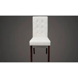 Dining Chairs 2 pcs White Faux Leather - Top-Down View