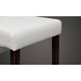 Dining Chairs 2 pcs White Faux Leather - Close-Up Angle