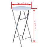Bar Tables 4 pcs with MDF Tabletop White - 45-Degree Angle