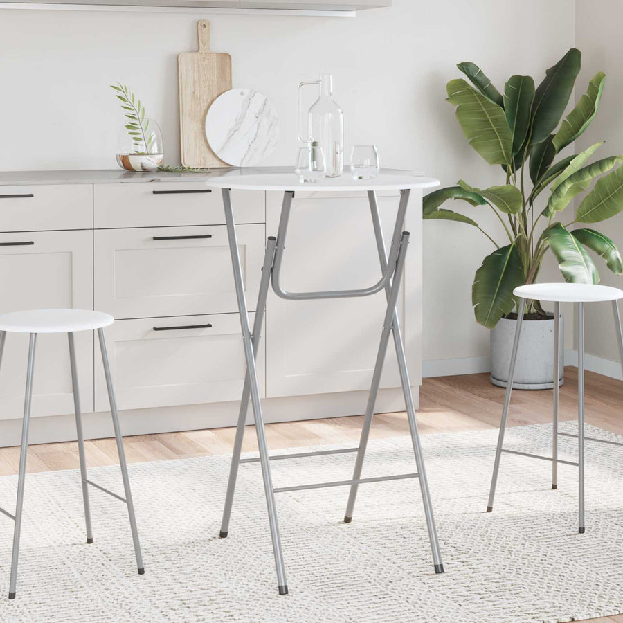 Bar Tables 4 pcs with MDF Tabletop White