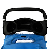 Pet Stroller Travel Carrier Blue Folding - Top-Down View