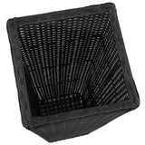 3 Rattan Flower Raised Beds Black - 45-Degree Angle
