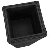 3 Rattan Flower Raised Beds Black - Rear View