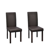 Dining Chairs 2 pcs Brown Faux Leather