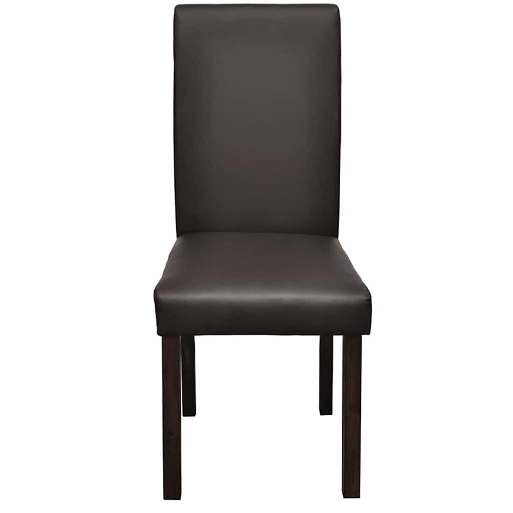 Dining Chairs 2 pcs Brown Faux Leather