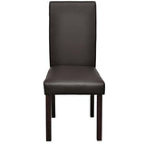 Dining Chairs 2 pcs Brown Faux Leather