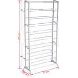 10-tier Shoe Rack - Side View