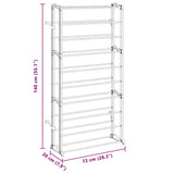 10-tier Shoe Rack - Close-Up Angle