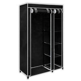 Folding Wardrobe Black 110 x 45 x 175 cm