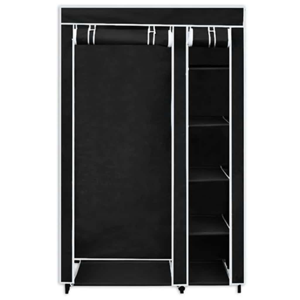 Folding Wardrobe Black 110 x 45 x 175 cm