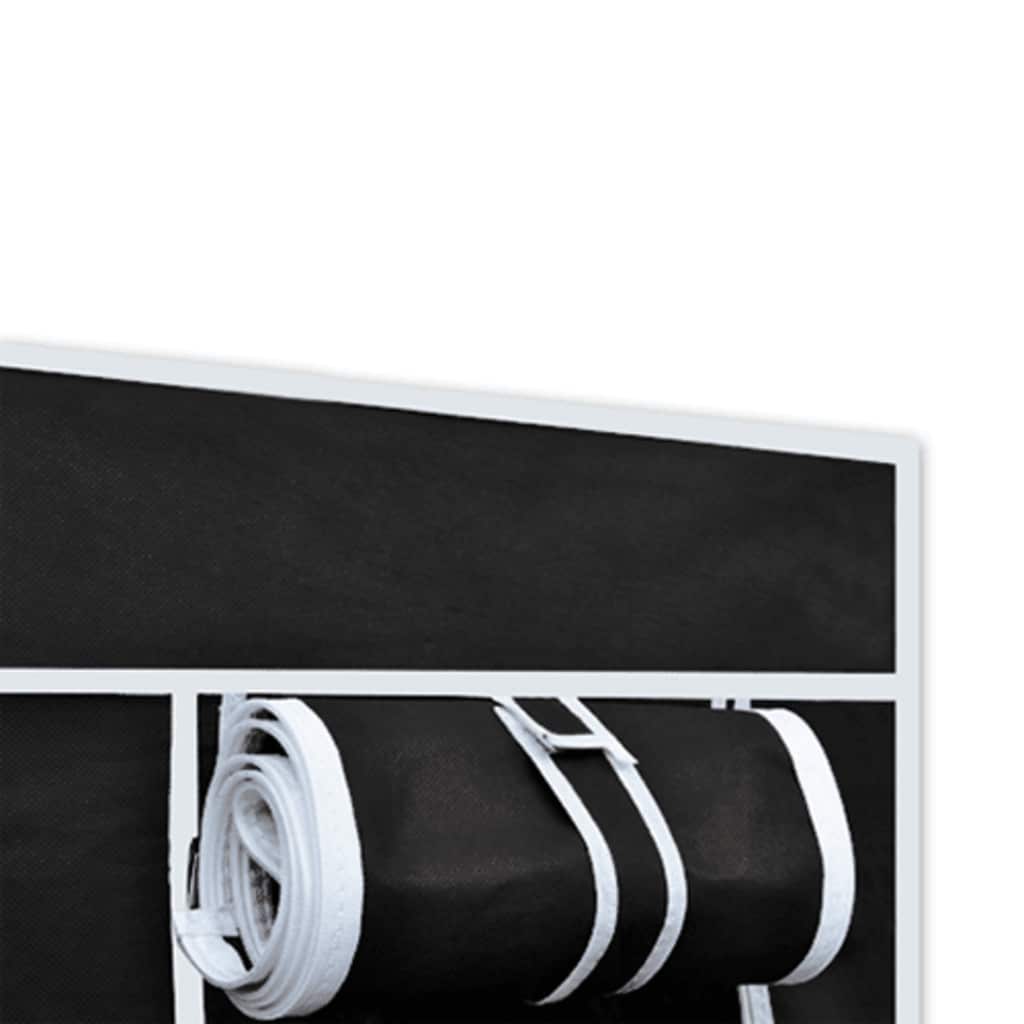 Folding Wardrobe Black 110 x 45 x 175 cm