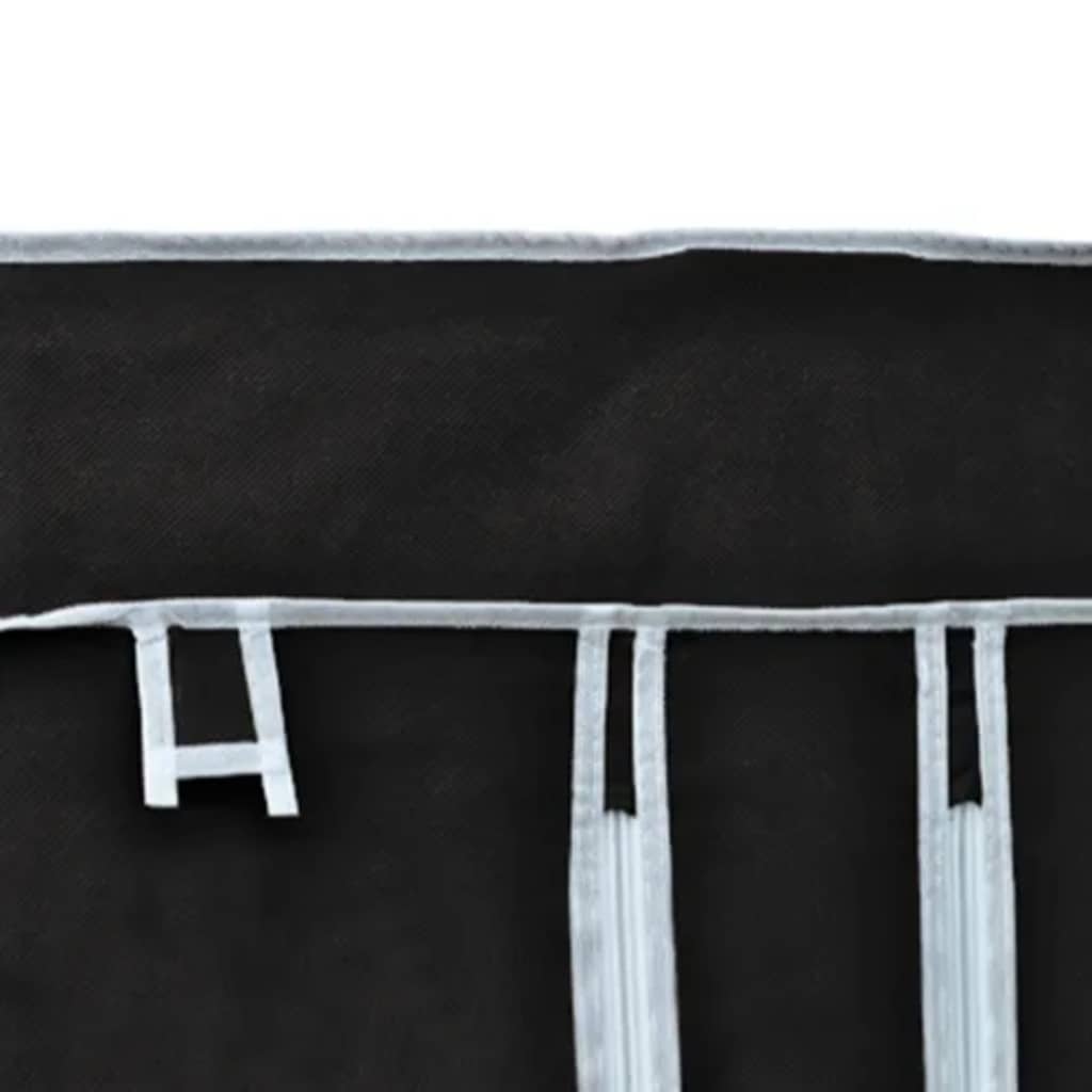 Folding Wardrobe Black 110 x 45 x 175 cm