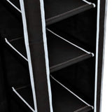 Folding Wardrobe Black 110 x 45 x 175 cm