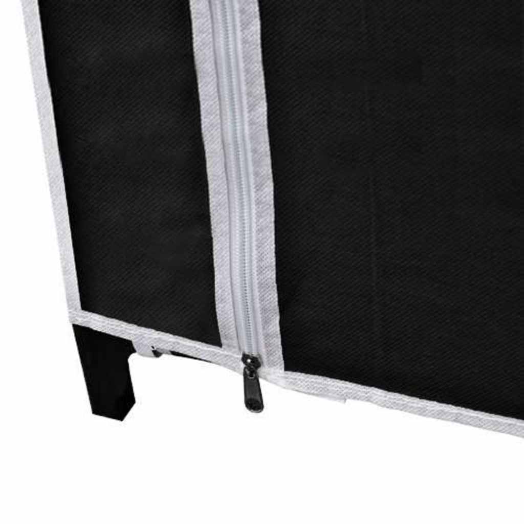 Folding Wardrobe Black 110 x 45 x 175 cm