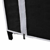 Folding Wardrobe Black 110 x 45 x 175 cm - Close-Up Angle