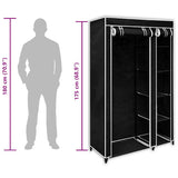 Folding Wardrobe Black 110 x 45 x 175 cm - Extra Image