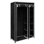 Fabric Wardrobes 2 pcs Black