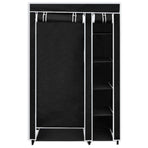 Fabric Wardrobes 2 pcs Black