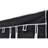 Wardrobes 2 pcs Black Fabric - 45-Degree Angle