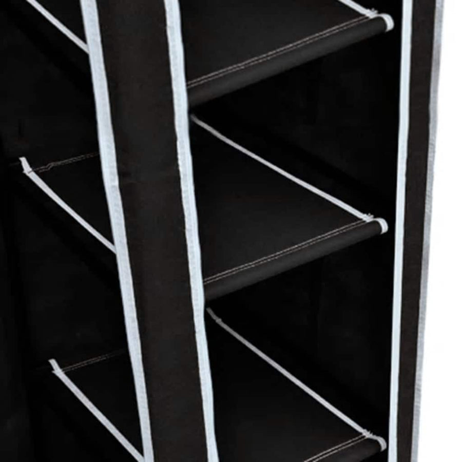 Fabric Wardrobes 2 pcs Black