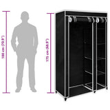 Wardrobes 2 pcs Black Fabric - Extra Image