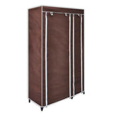 Fabric Wardrobe Brown - Front View