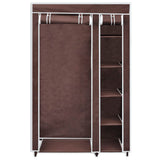 Fabric Wardrobe Brown - Side View