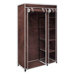 Fabric Wardrobes 2 pcs Brown