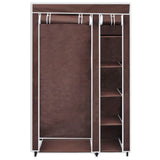 Fabric Wardrobes 2 pcs Brown - Side View
