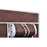 Fabric Wardrobes 2 pcs Brown - Top-Down View