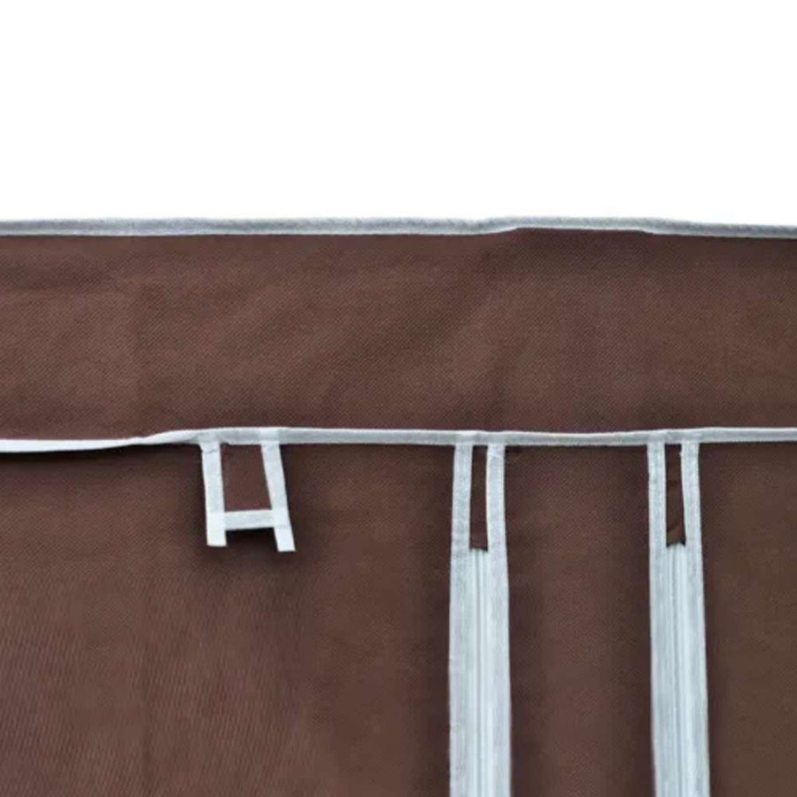 Fabric Wardrobes 2 pcs Brown
