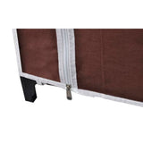 Fabric Wardrobes 2 pcs Brown - Close-Up Angle