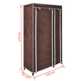 Fabric Wardrobes 2 pcs Brown - Extra Image