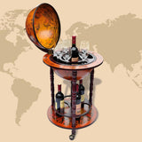 Globe Bar Wine Stand Eucalyptus Wood - Side View