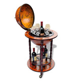 Globe Bar Wine Stand Eucalyptus Wood - Top-Down View