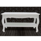 Coffee Table 2 Tiers MDF White - Top-Down View