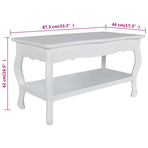 Coffee Table 2 Tiers MDF White