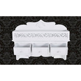 Wall Shelf/Peg with 3 Drawers 2 Hooks - Top-Down View