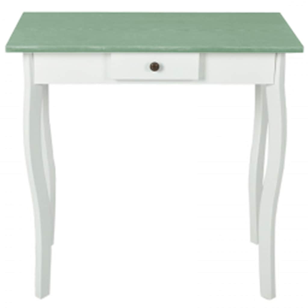 Console Table MDF White and Greyish Green
