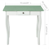 Console Table MDF White and Greyish Green